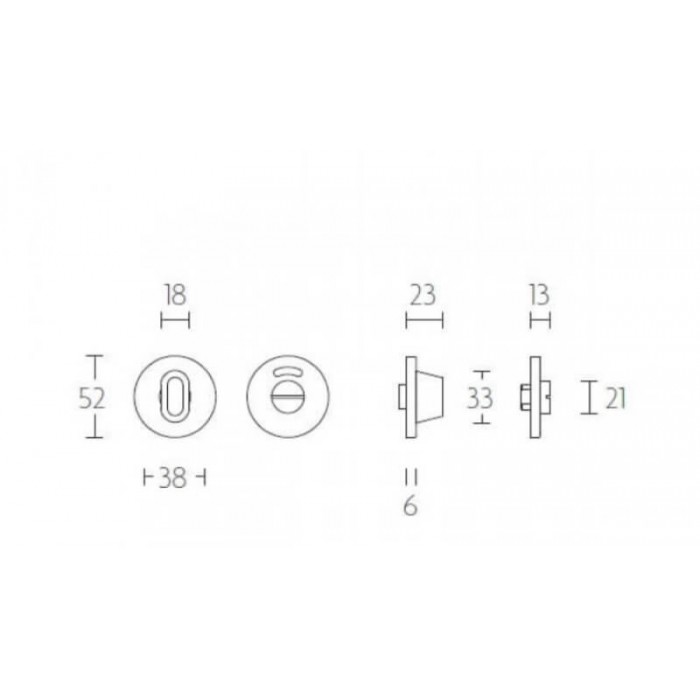 Toiletgarnituur D6 Mat RVS DecoDeurbeslag